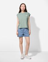 Top - Spadlá ramena - sv. zelena