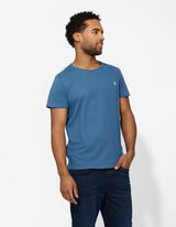 T-Shirt - Brusttasche - blau