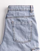 Short cargo - denim bleu clair - Bleu