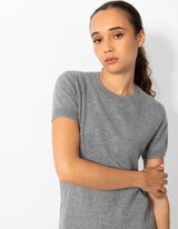 Strickshirt - Kaschmir - grau