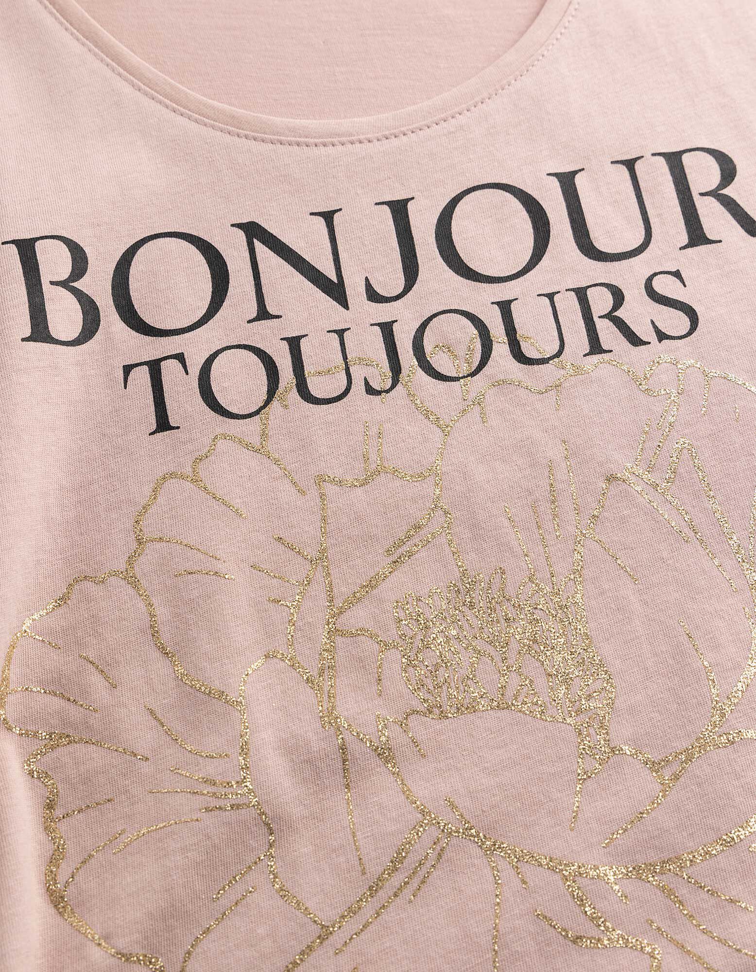 T-Shirt - Glitzerprint - Rosa