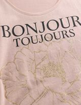 T-Shirt - Glitzerprint - Rosa