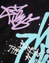 Langarmshirt - Frontprint - schwarz