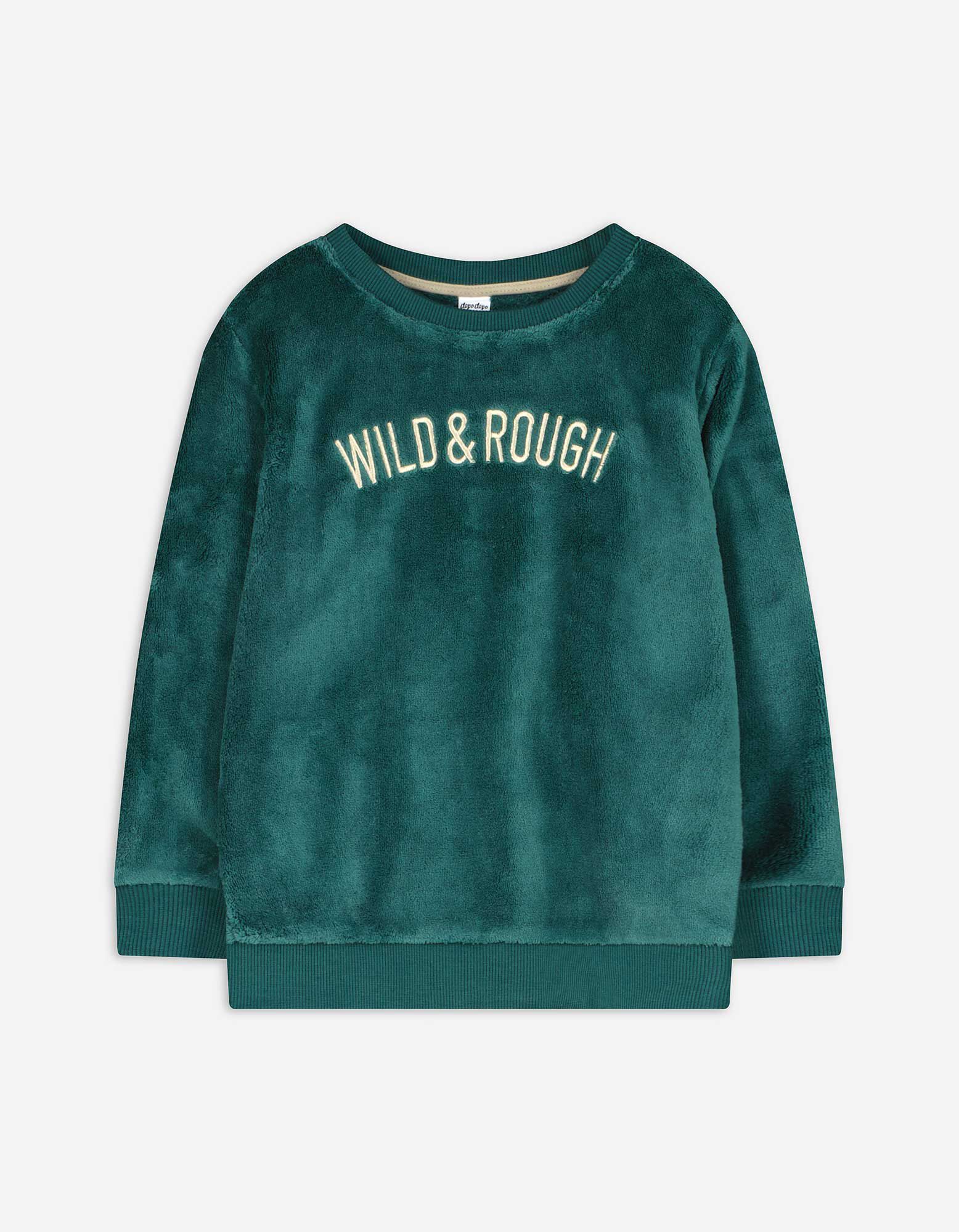 Sweatshirt - Borduursel - Donkergroen