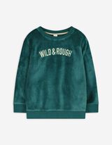 Sweatshirt - Stickerei - dunkelgrün