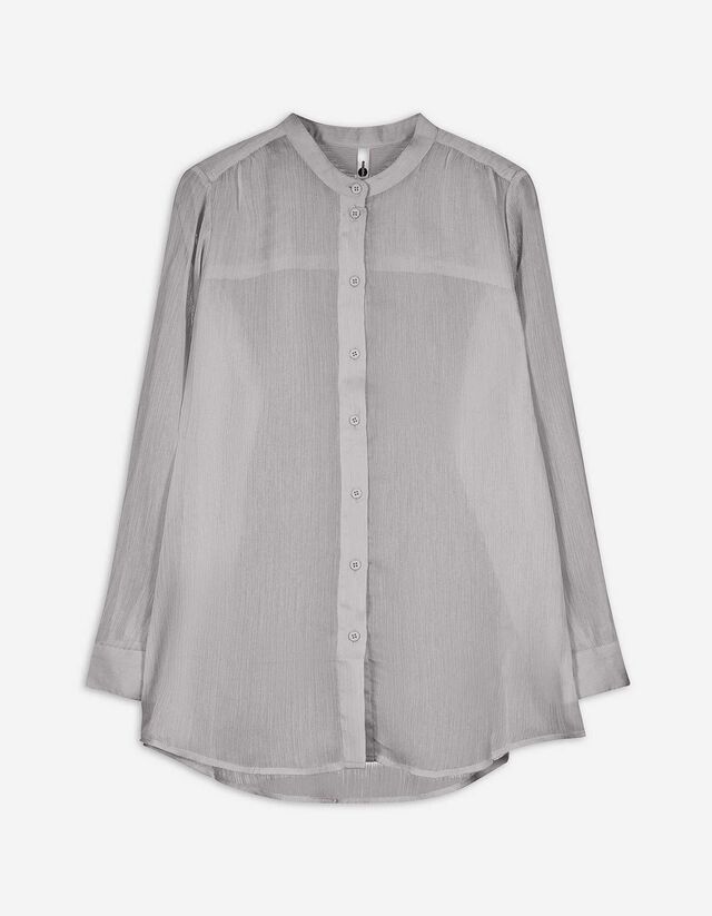 Bluse - Chiffon - grau