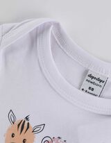 Romper lange mouw - Print - wit