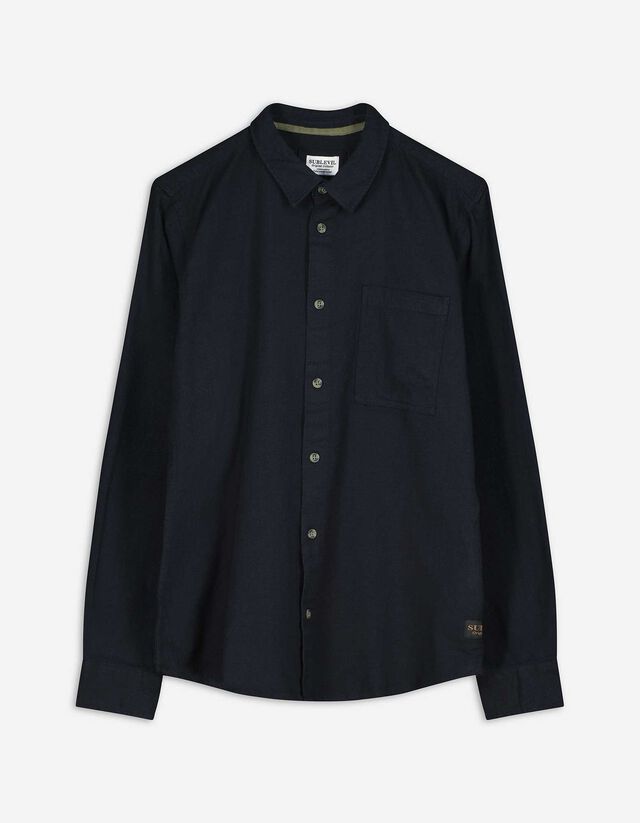 Overhemd - Linnenlook - zwart