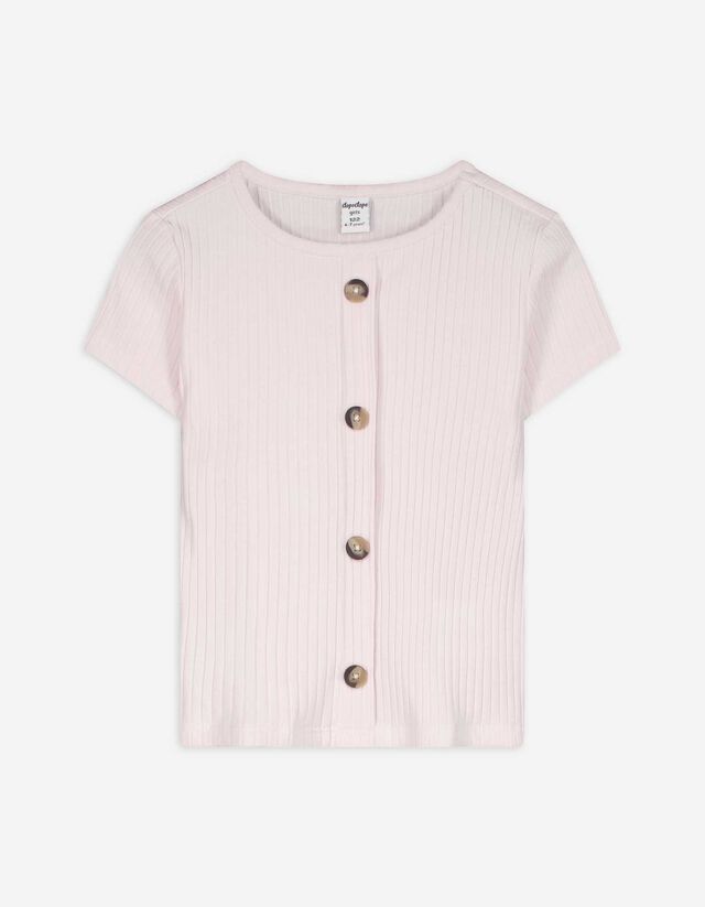 T-shirt - Sierknopen - roze
