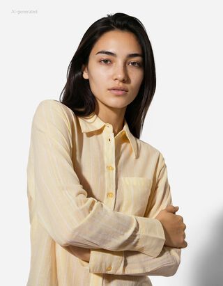 Hemd - Streifen - hellgelb