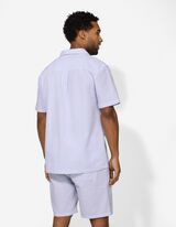 Overhemd - Seersucker - lichtblauw