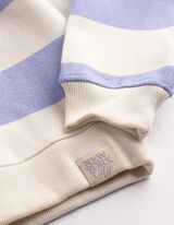 Sweatshirt - Streifen - wei&szlig;