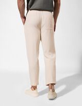 Hose - Leinen-Mix - wei&szlig;