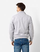 Sweat-shirt - pull col camionneur - gris clair 