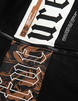 Cipzáros melegítőfelső - Feliratos nyomott minta - fekete