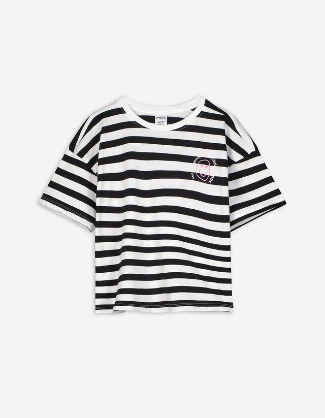 Majica odrezanog kroja - Oversized Fit - bijela