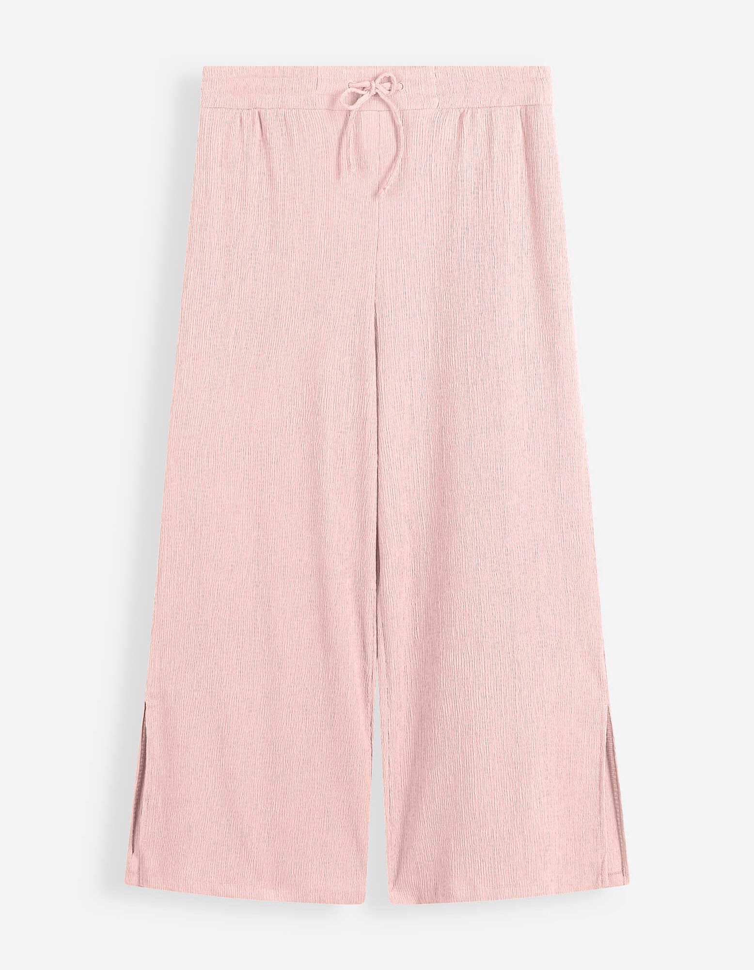 Pantalon - Unicolore - ros&eacute; tendre 