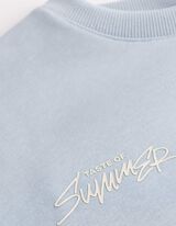 Sweatshirt - Oversized Fit - hellblau