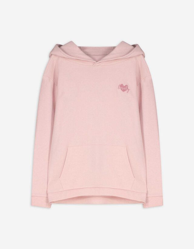 Sweatshirt - Stickerei - rosa