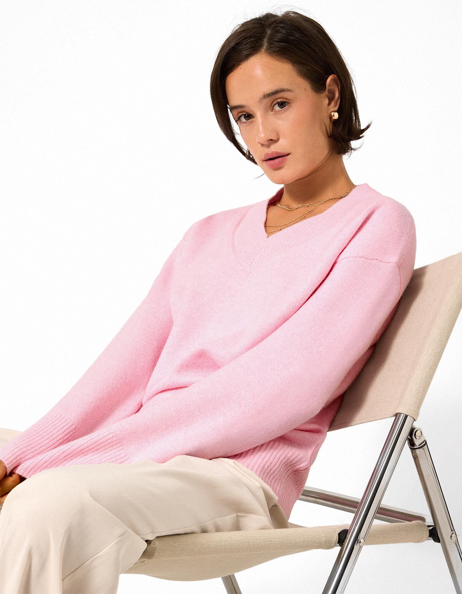 Pullover - Oversized Fit - Rosa