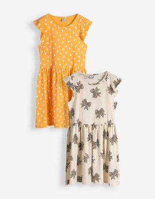 Kleid - 2er Pack - beige