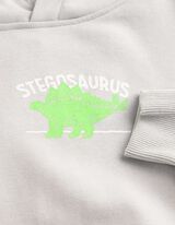 Sweatshirt - R&uuml;ckenprint - hellgrau