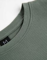 Hossz&uacute; ujj&uacute; felső - Lezser fazon - s&ouml;t&eacute;tz&ouml;ld