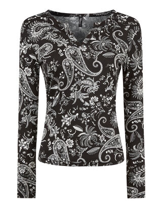 Damen Longsleeve mit Paisleymuster 