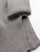 Strickpullover - Rollkragen - Grau