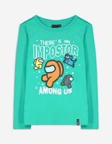 Longsleeve - Among US - groen