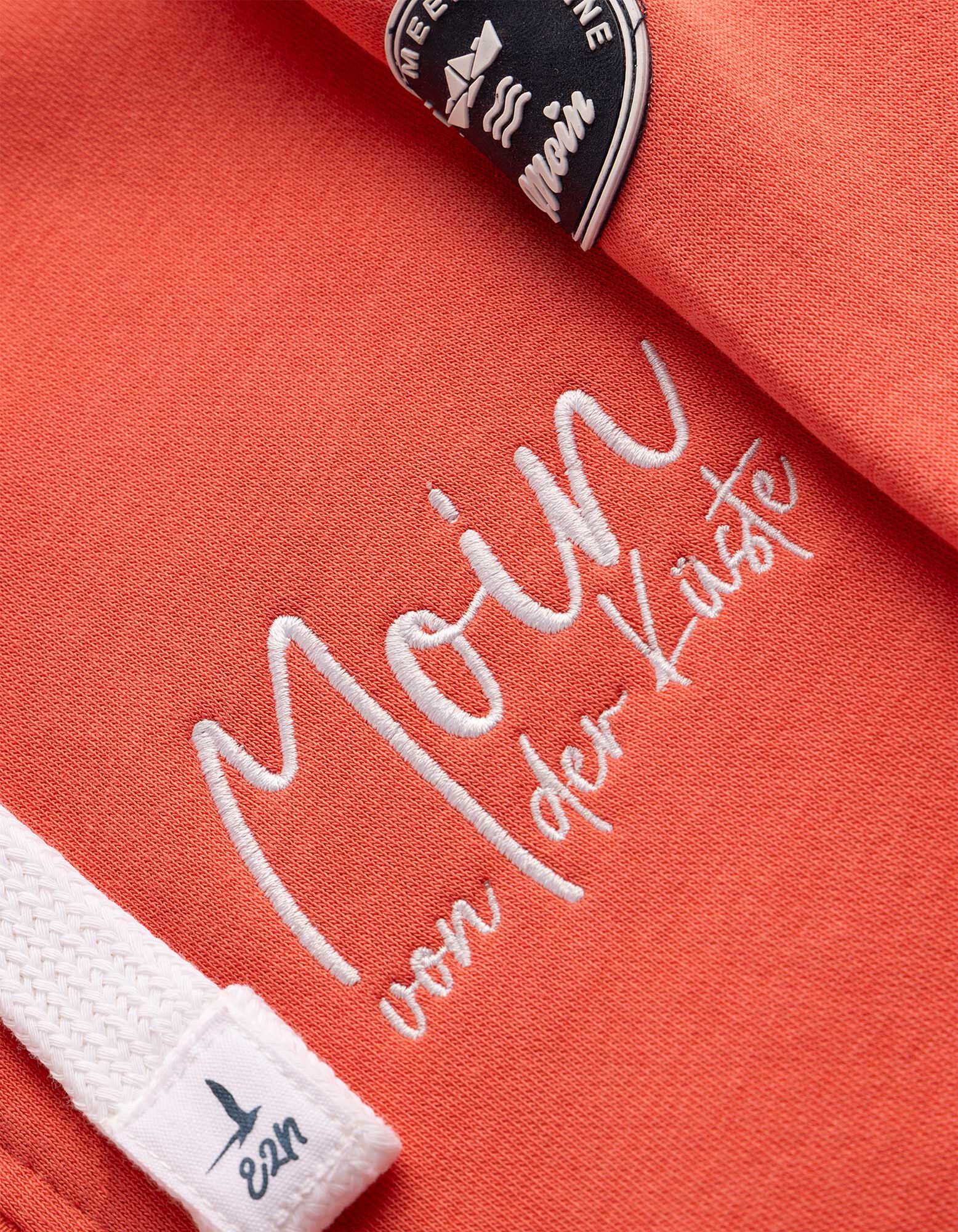 Sweatjacke - Stickerei - orange