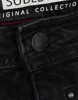 Džíny - seprané - tmave seda