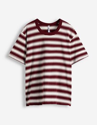 T-Shirt - Streifen - wei&szlig;