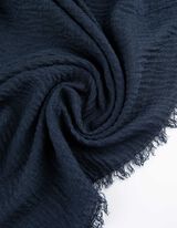 Sjaaltje - Franjes aan de zomen - donkerblauw