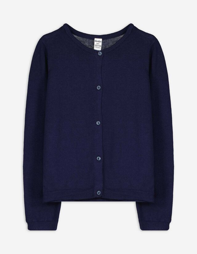 Strickjacke - Baumwolle - dunkelblau