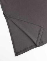 Rochie midi - Fantă laterală - Gri inchis