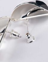 kolczyki - jednokolorowy - srebrny