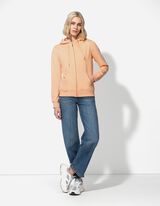 Sweatvest - Capuchon met tunnelkoord - oranje