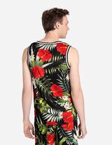 Top a canotta - Stampa - nero