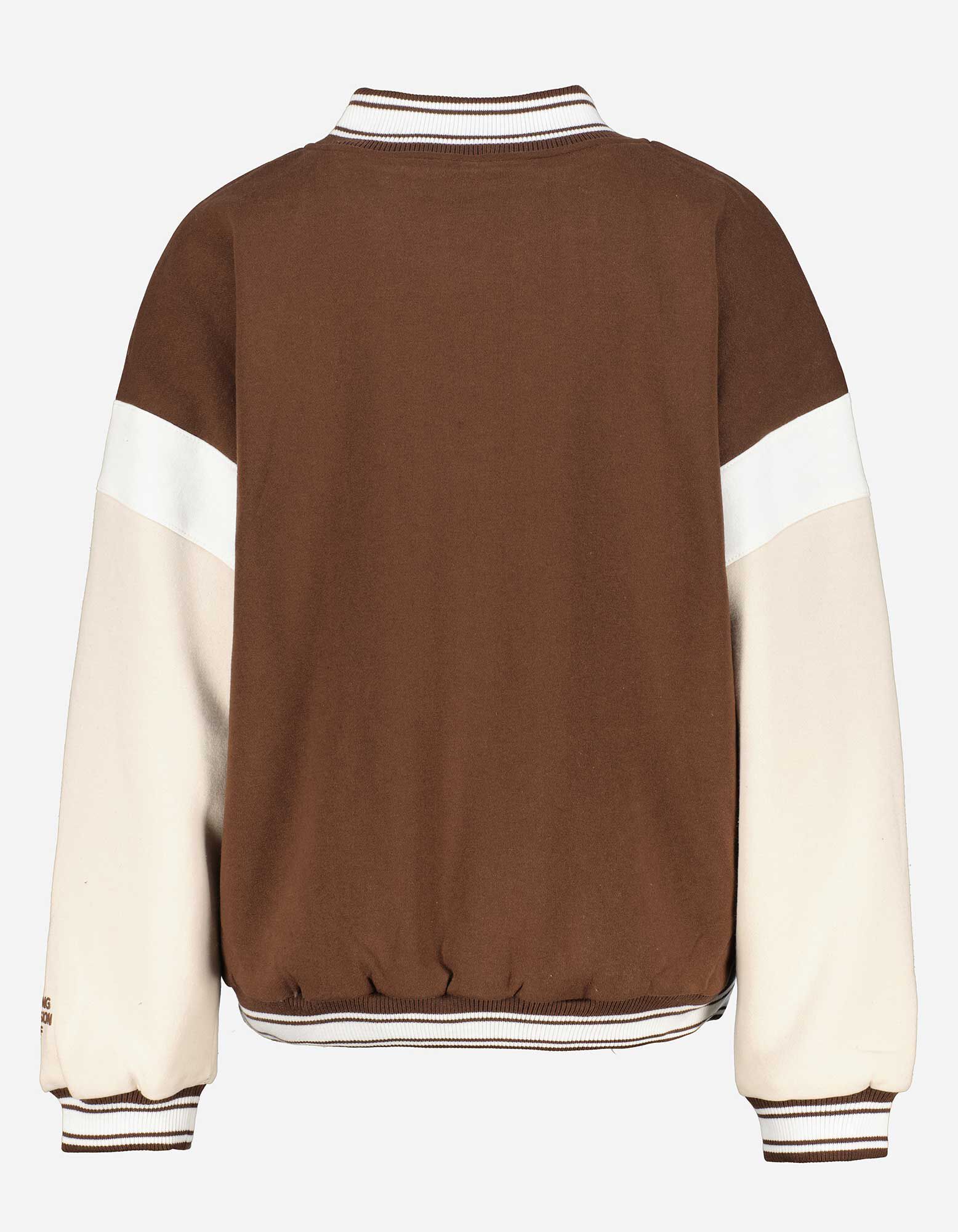 Veste molletonn&eacute;e - Coupe oversize - Marron fonc&eacute;