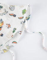 cappello a secchiello - Stampa allover - bianco