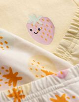 Pyjama Set aus Shirt und Shorts - 2er-Pack - bronzefarben