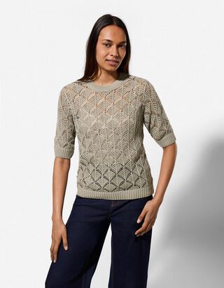 Pullover - Karomuster - dunkelgr&uuml;n