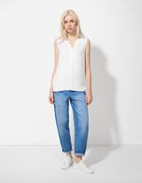 blousetop - Effen - wit