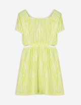 Kleid - Allover-Muster - weiß