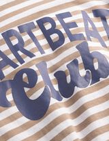 Maglia a manica lunga - Righe - marrone chiaro