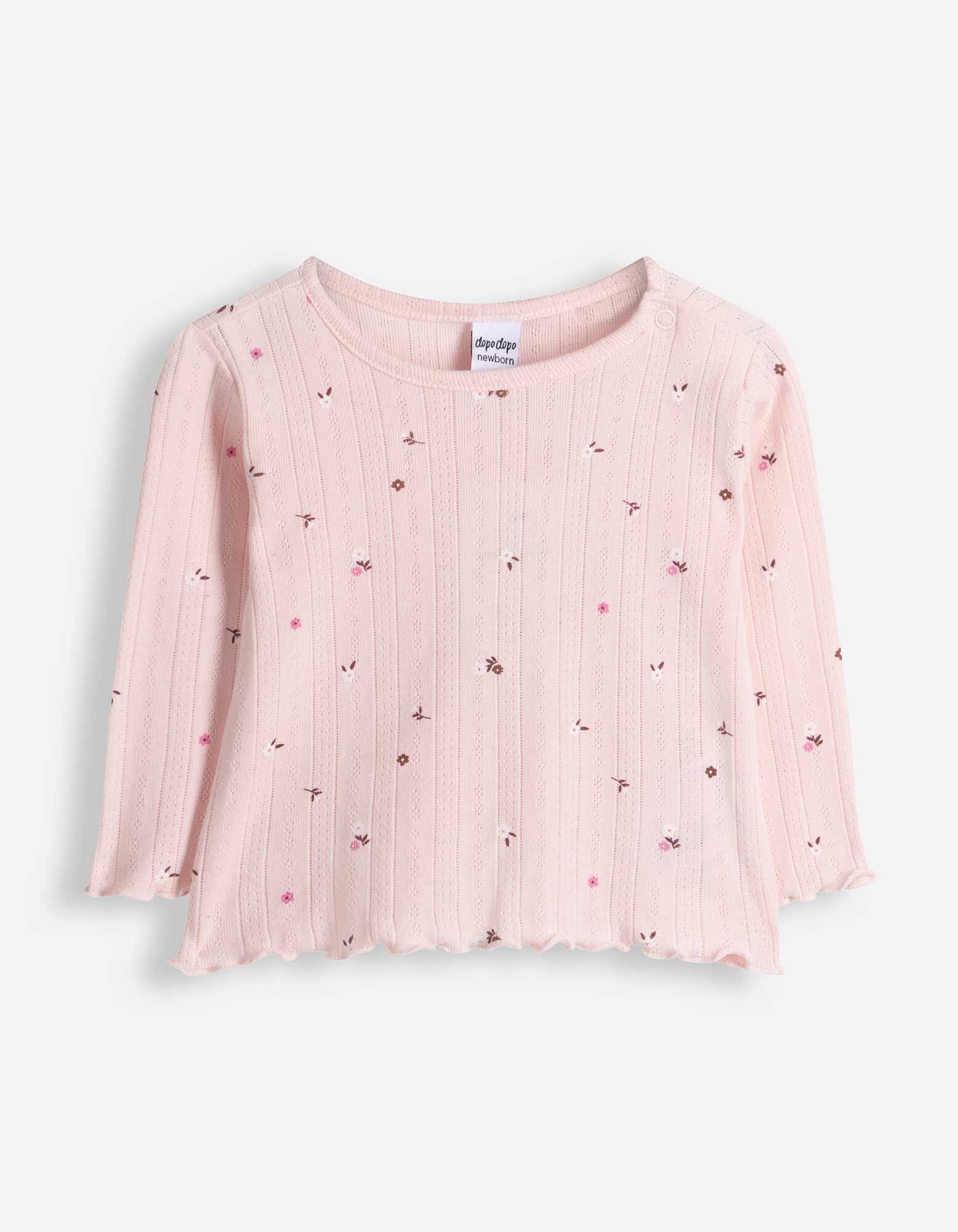 Longsleeve - Pointelle - Lichtroze