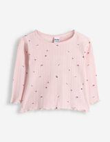 Longsleeve - Pointelle - Lichtroze