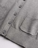 Gebreid vest - Knoopsluiting - grijs