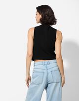 Weste - einfarbig - schwarz